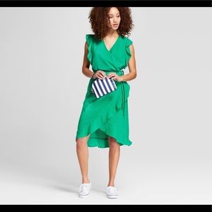 Jade Ruffle, high/low dress, Large